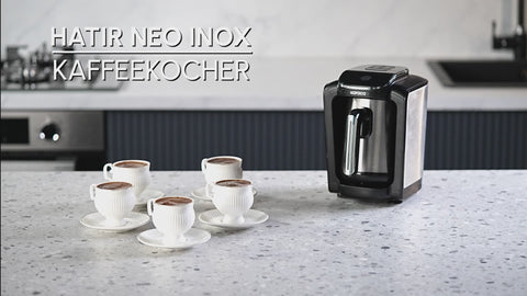 Karaca Hatır Neo Inox türkische Kaffeemaschine mit Edelstahl-Kanne